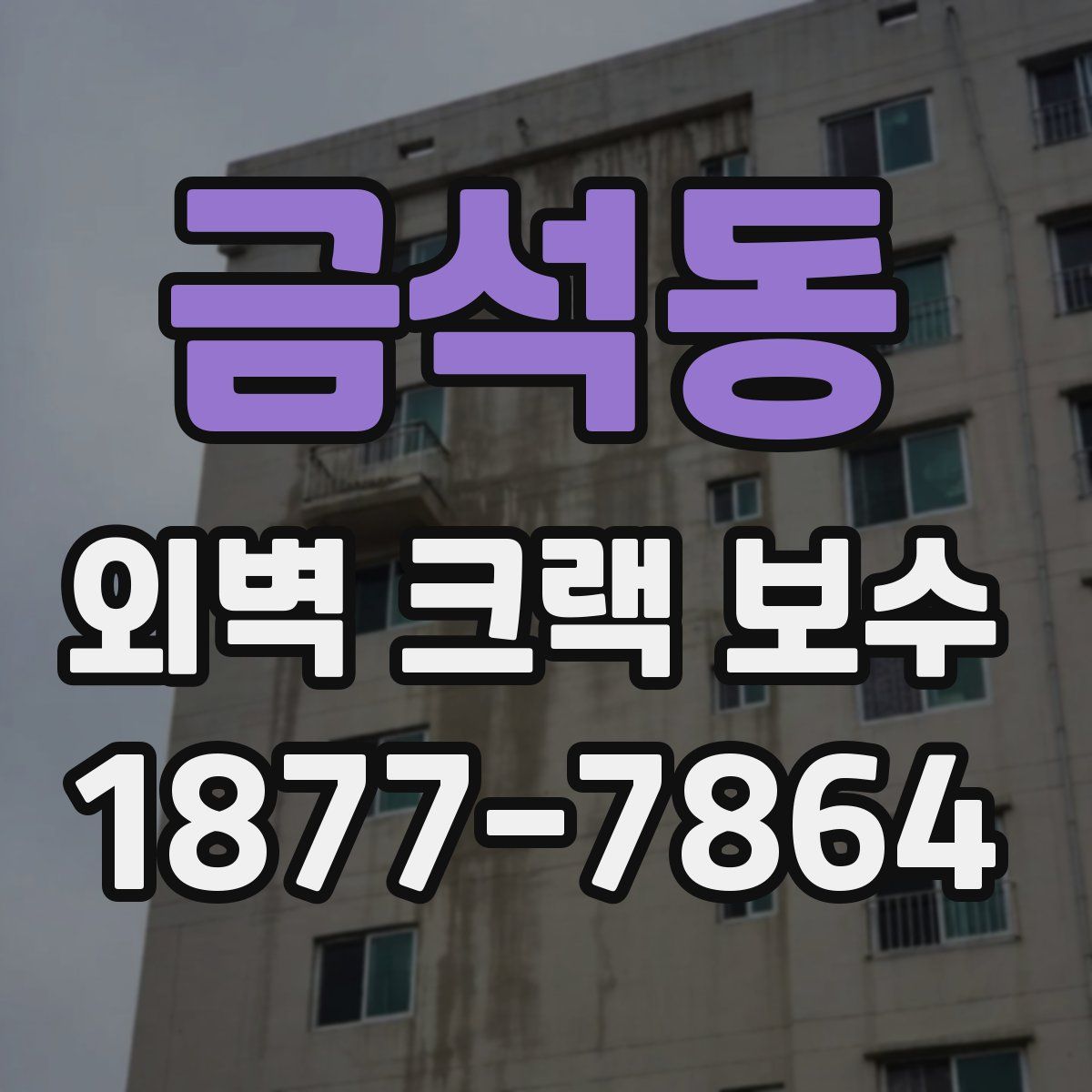 금석동 외벽 크랙 보수
