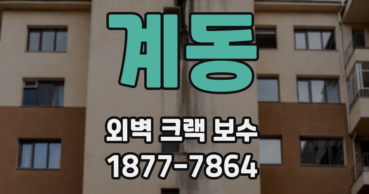 계동 외벽 크랙 보수