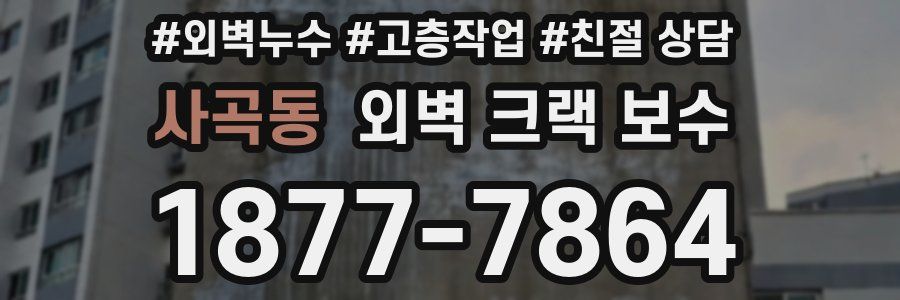 사곡동 외벽 크랙 보수