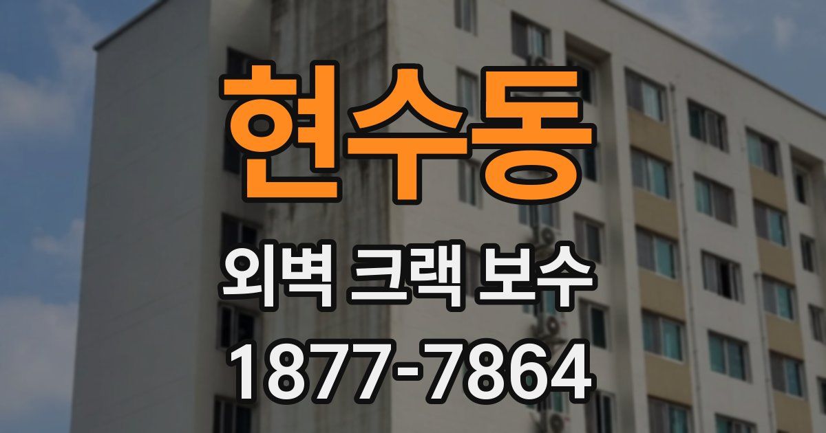 현수동 외벽 크랙 보수