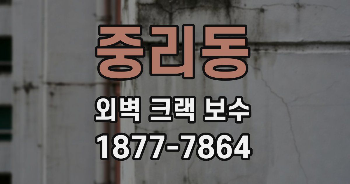 중리동 외벽 크랙 보수