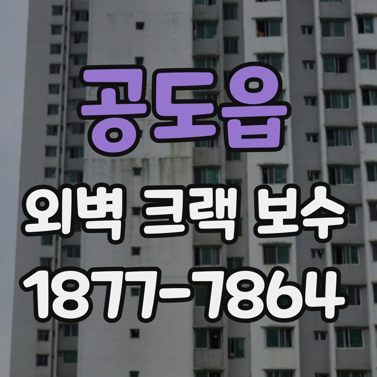 공도읍 외벽 크랙 보수