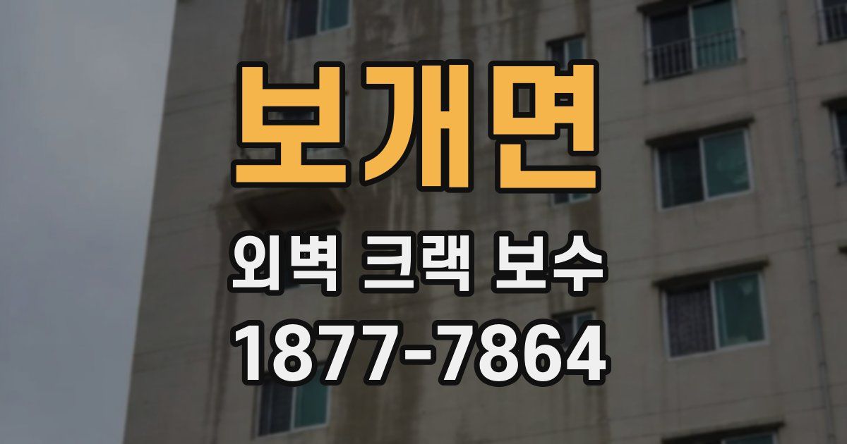 보개면 외벽 크랙 보수
