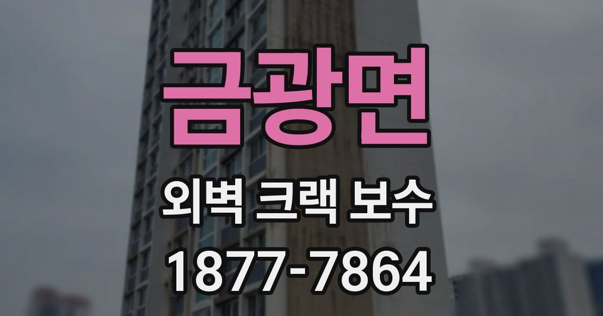 금광면 외벽 크랙 보수