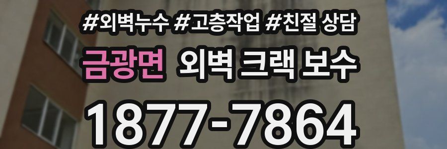 금광면 외벽 크랙 보수