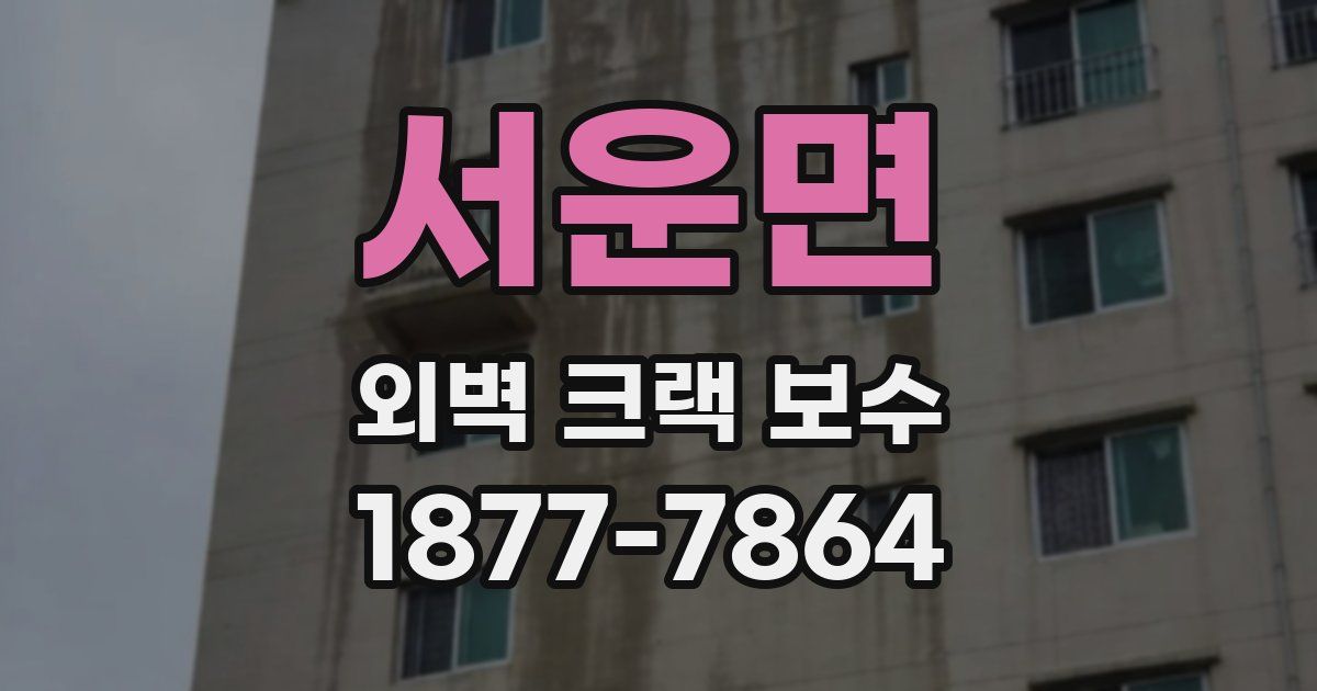 서운면 외벽 크랙 보수