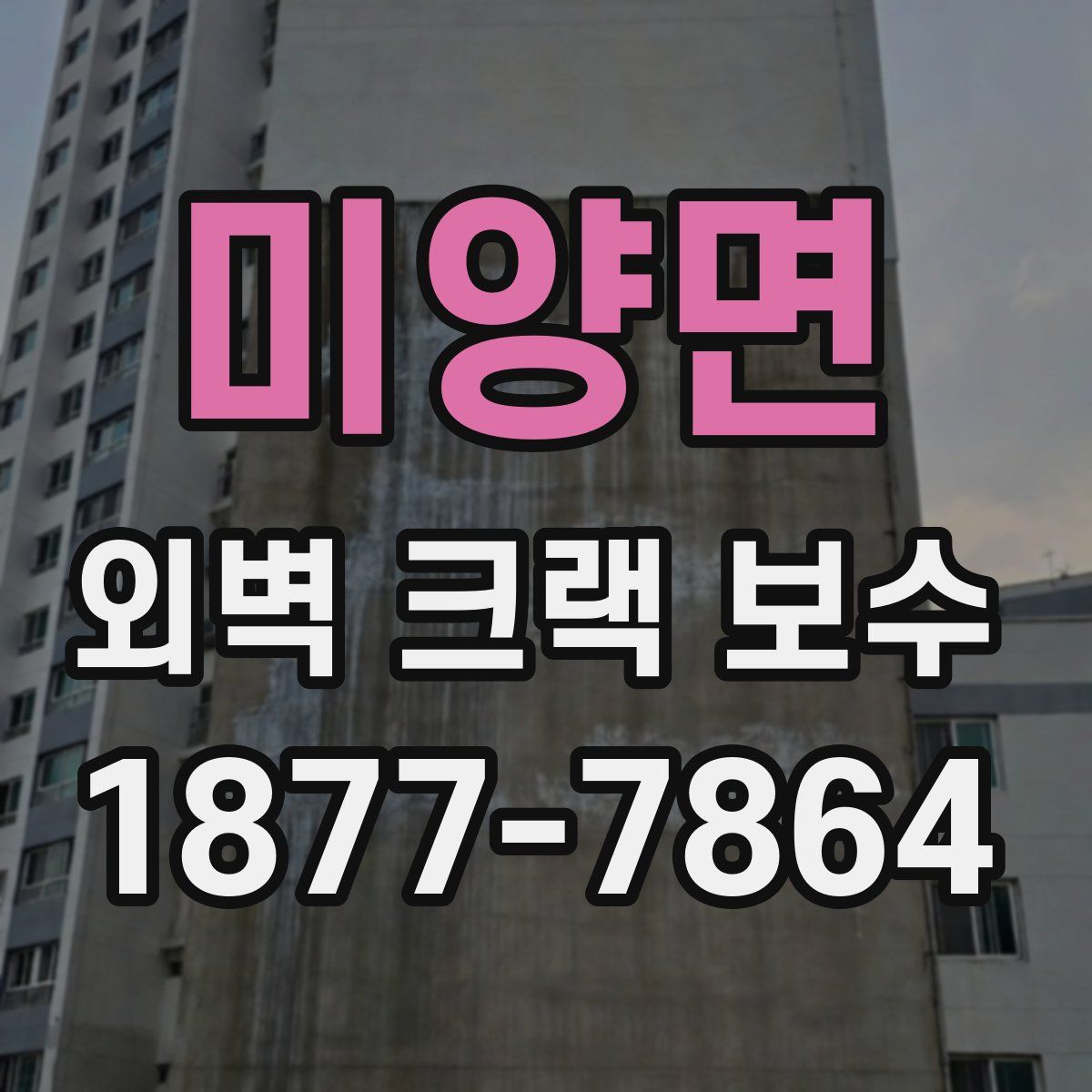 미양면 외벽 크랙 보수