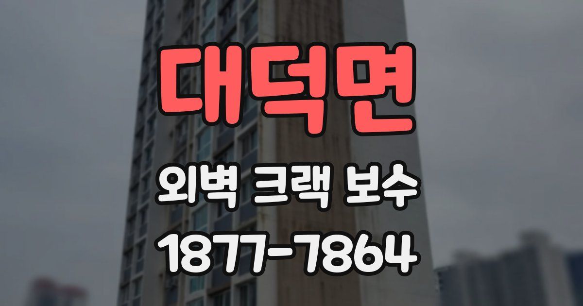 대덕면 외벽 크랙 보수