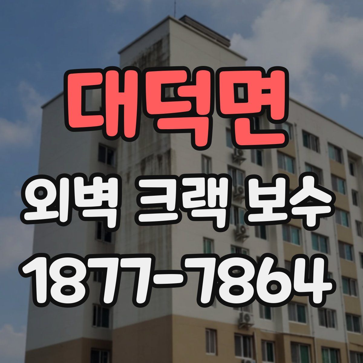 대덕면 외벽 크랙 보수