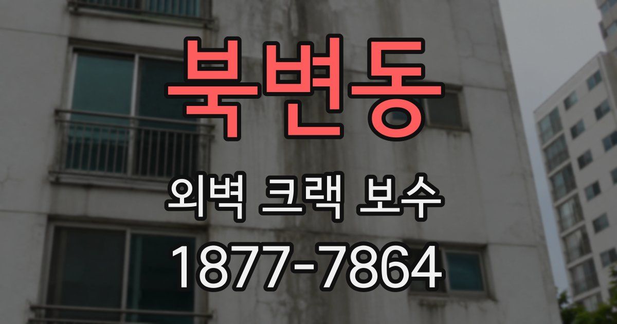 북변동 외벽 크랙 보수