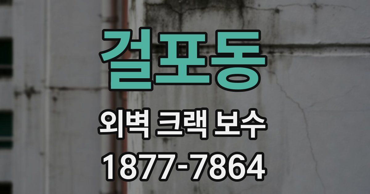 걸포동 외벽 크랙 보수