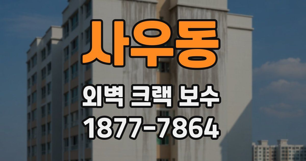 사우동 외벽 크랙 보수
