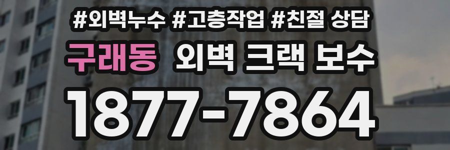 구래동 외벽 크랙 보수