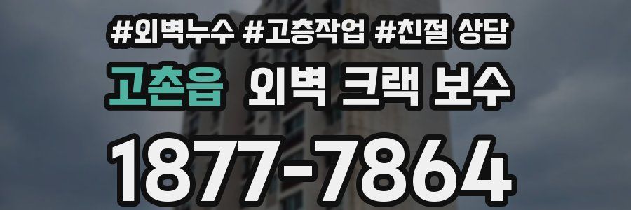 고촌읍 외벽 크랙 보수