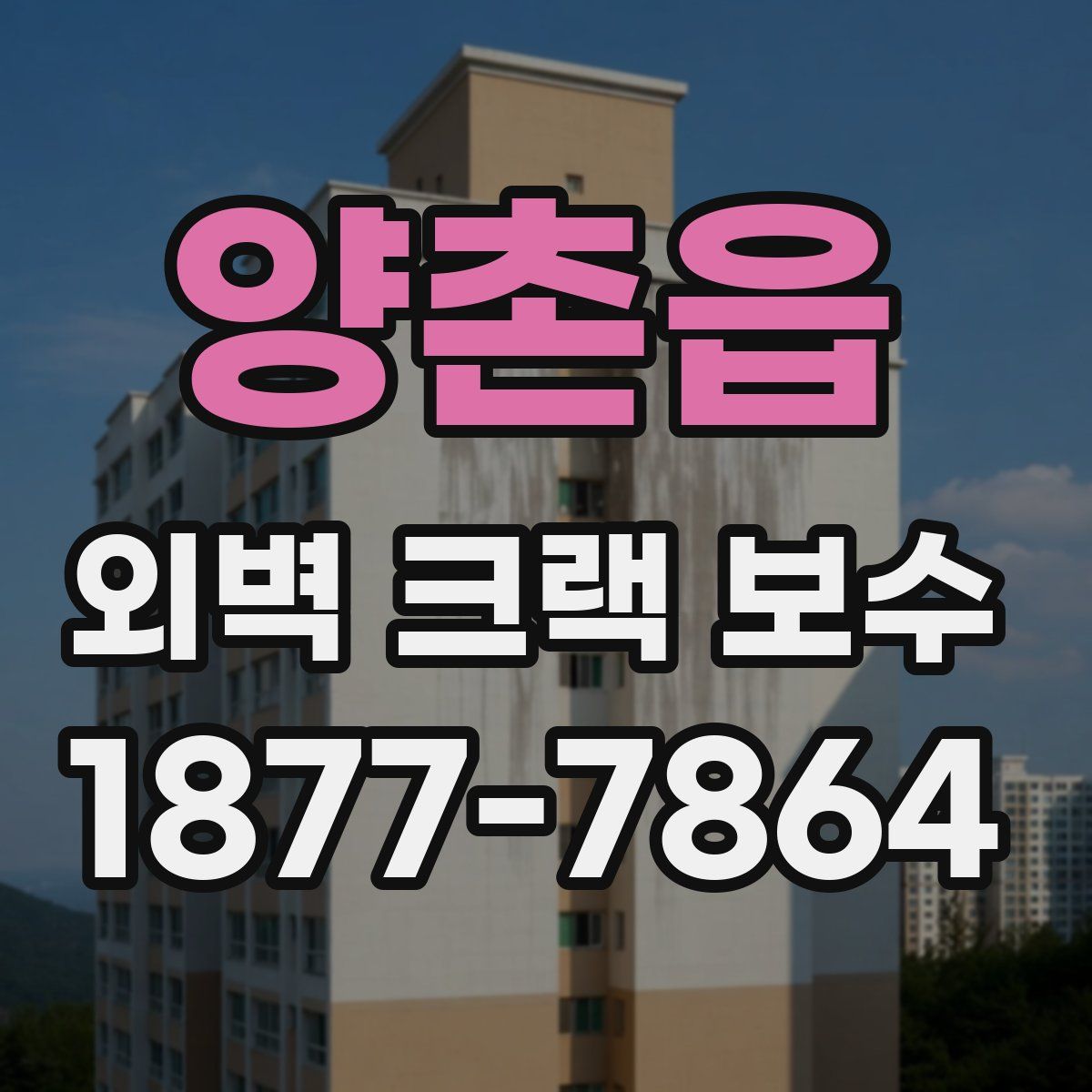 양촌읍 외벽 크랙 보수