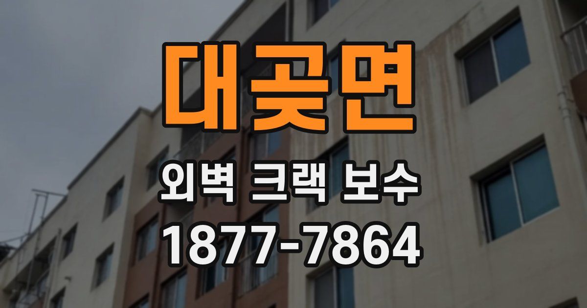 대곶면 외벽 크랙 보수