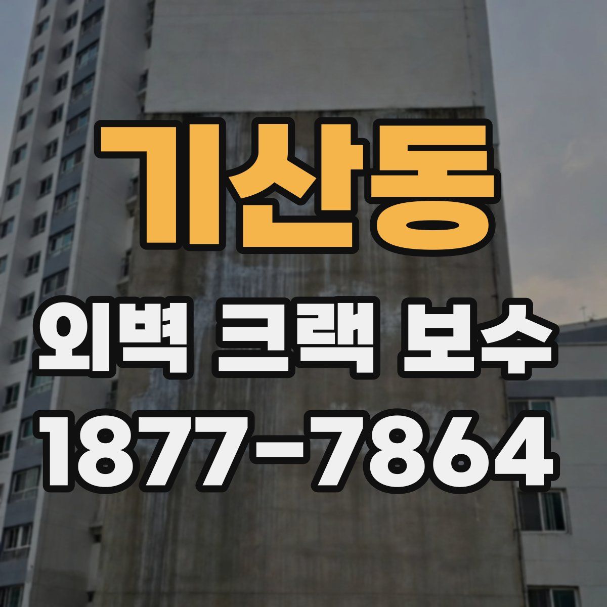 기산동 외벽 크랙 보수