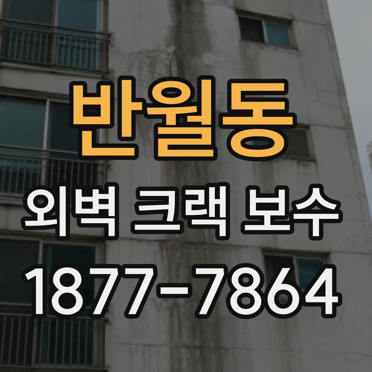 반월동 외벽 크랙 보수