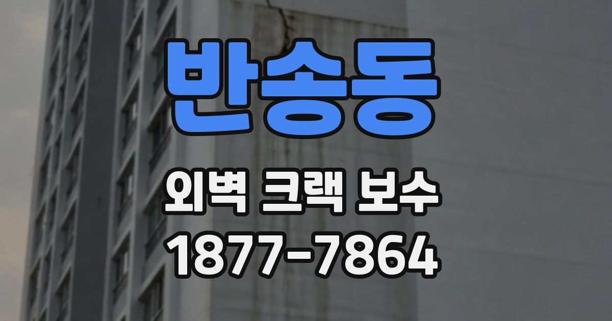 반송동 외벽 크랙 보수