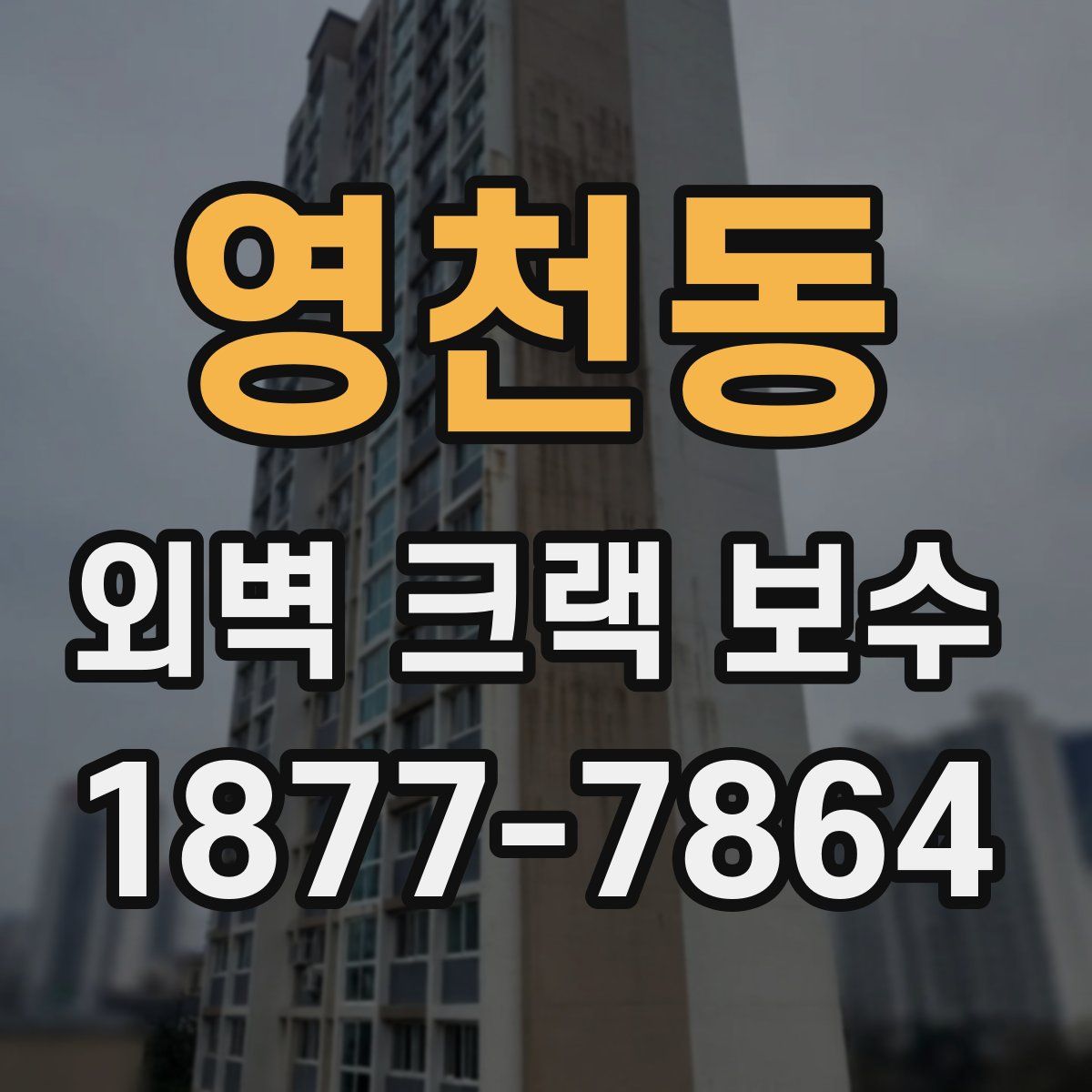 영천동 외벽 크랙 보수