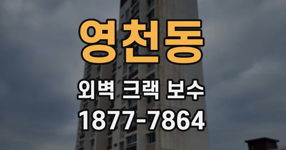 영천동 외벽 크랙 보수