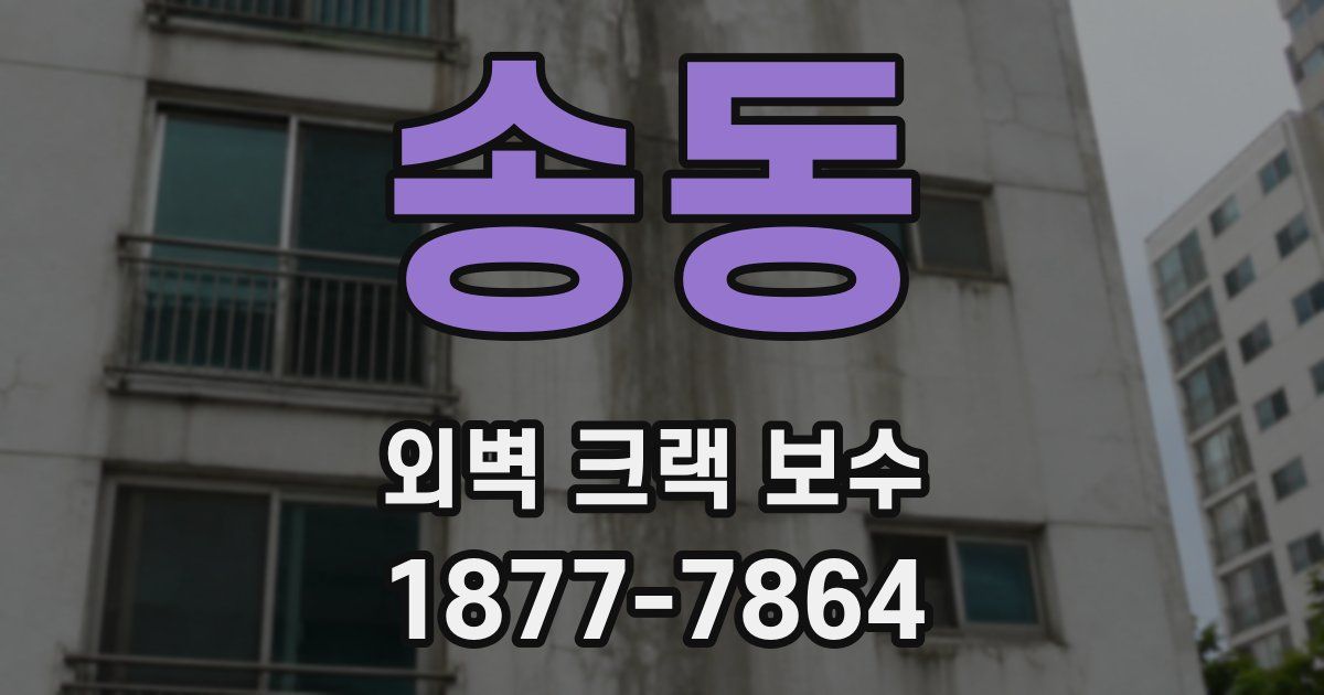 송동 외벽 크랙 보수