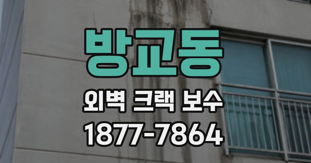 방교동 외벽 크랙 보수