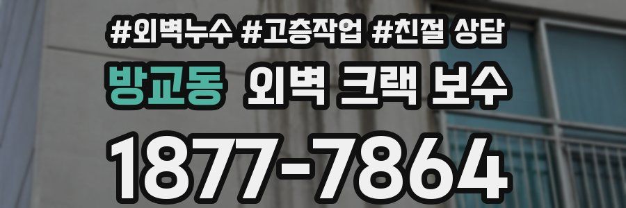방교동 외벽 크랙 보수