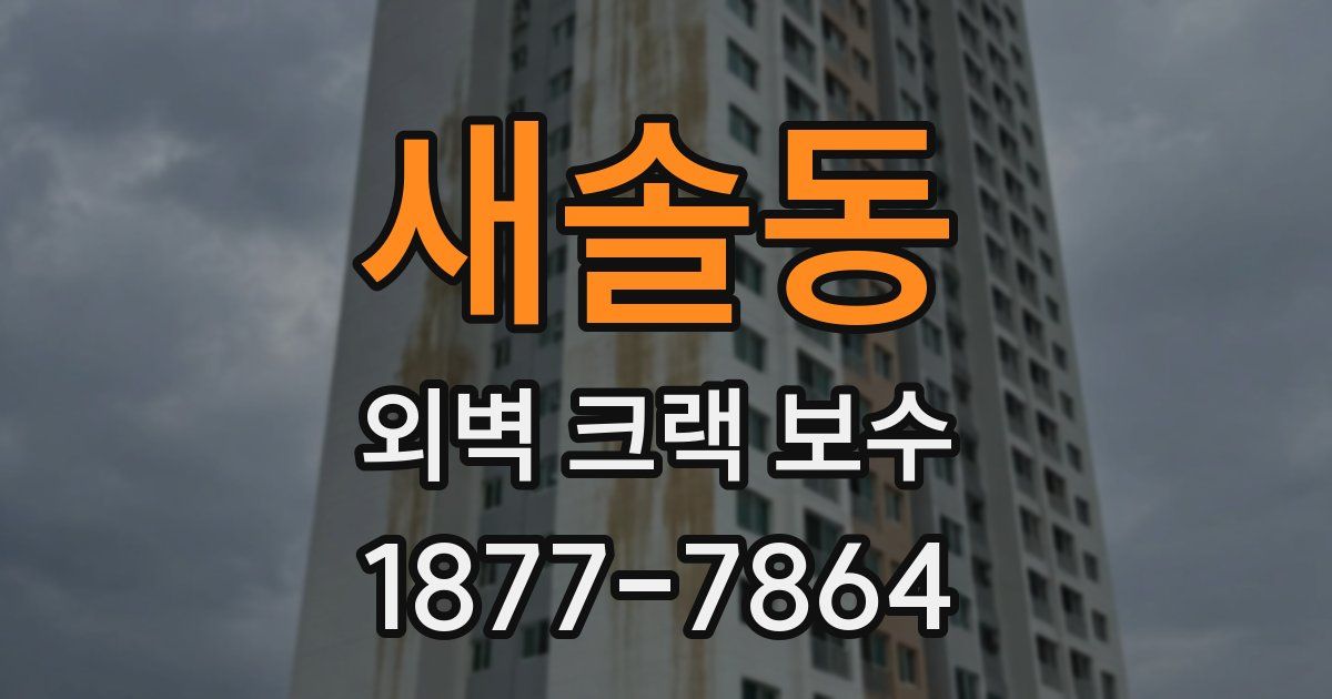 새솔동 외벽 크랙 보수