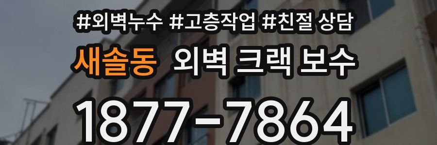 새솔동 외벽 크랙 보수