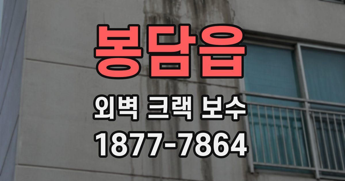 봉담읍 외벽 크랙 보수