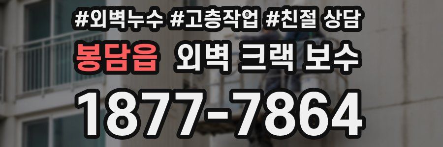 봉담읍 외벽 크랙 보수