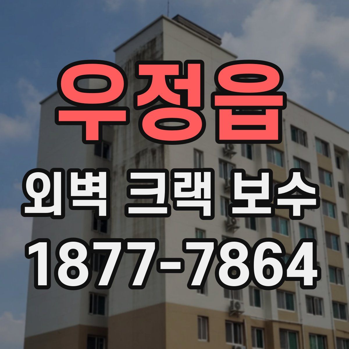 우정읍 외벽 크랙 보수