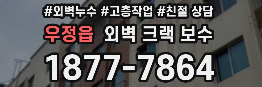 우정읍 외벽 크랙 보수