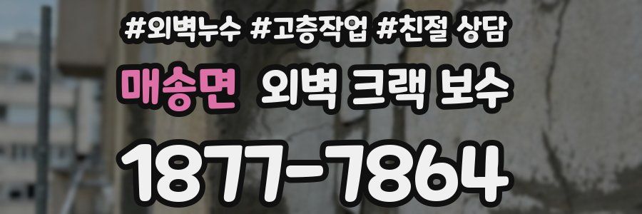 매송면 외벽 크랙 보수