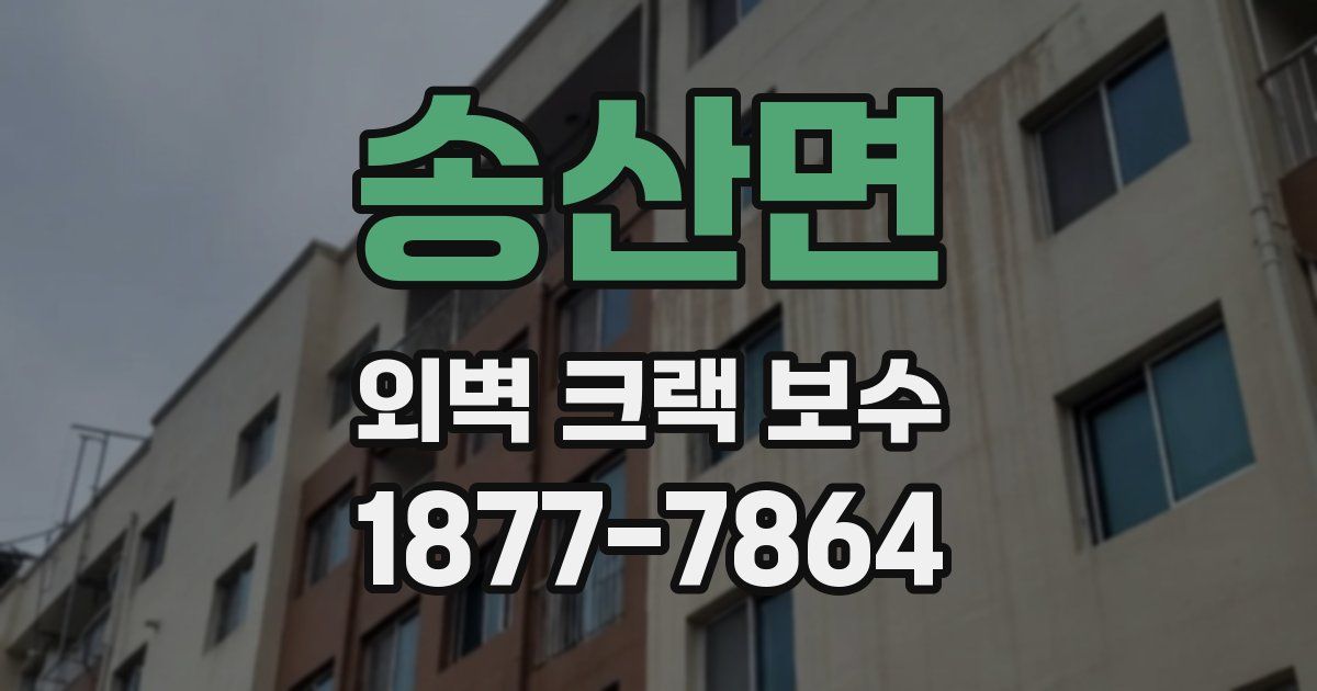 송산면 외벽 크랙 보수