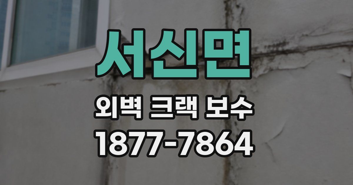 서신면 외벽 크랙 보수