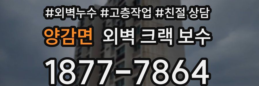 양감면 외벽 크랙 보수
