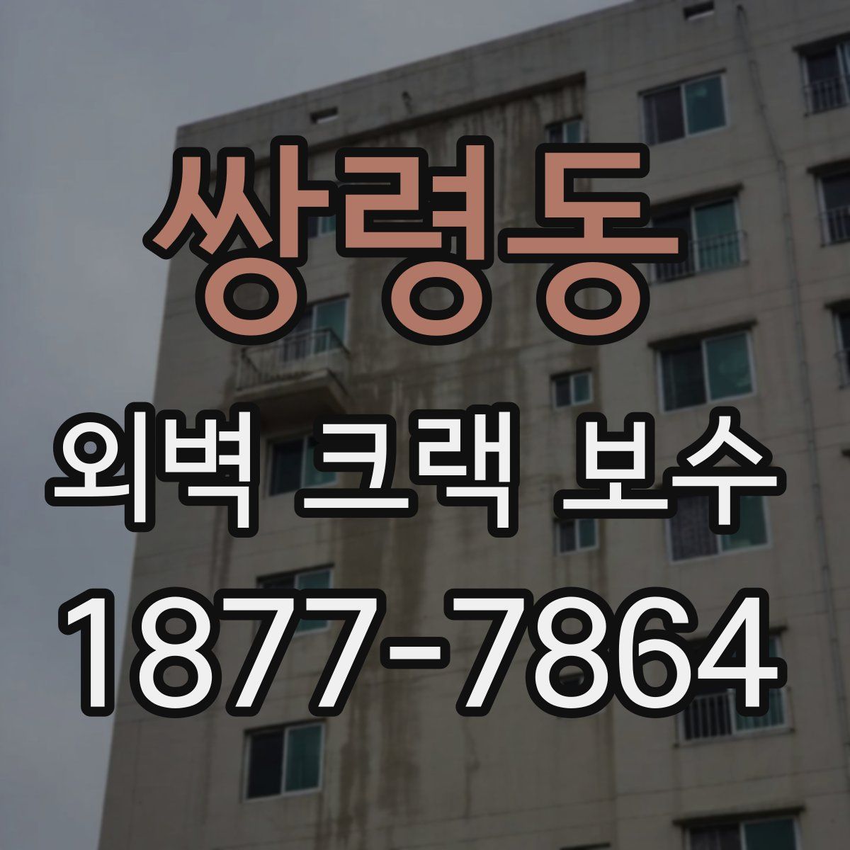 쌍령동 외벽 크랙 보수