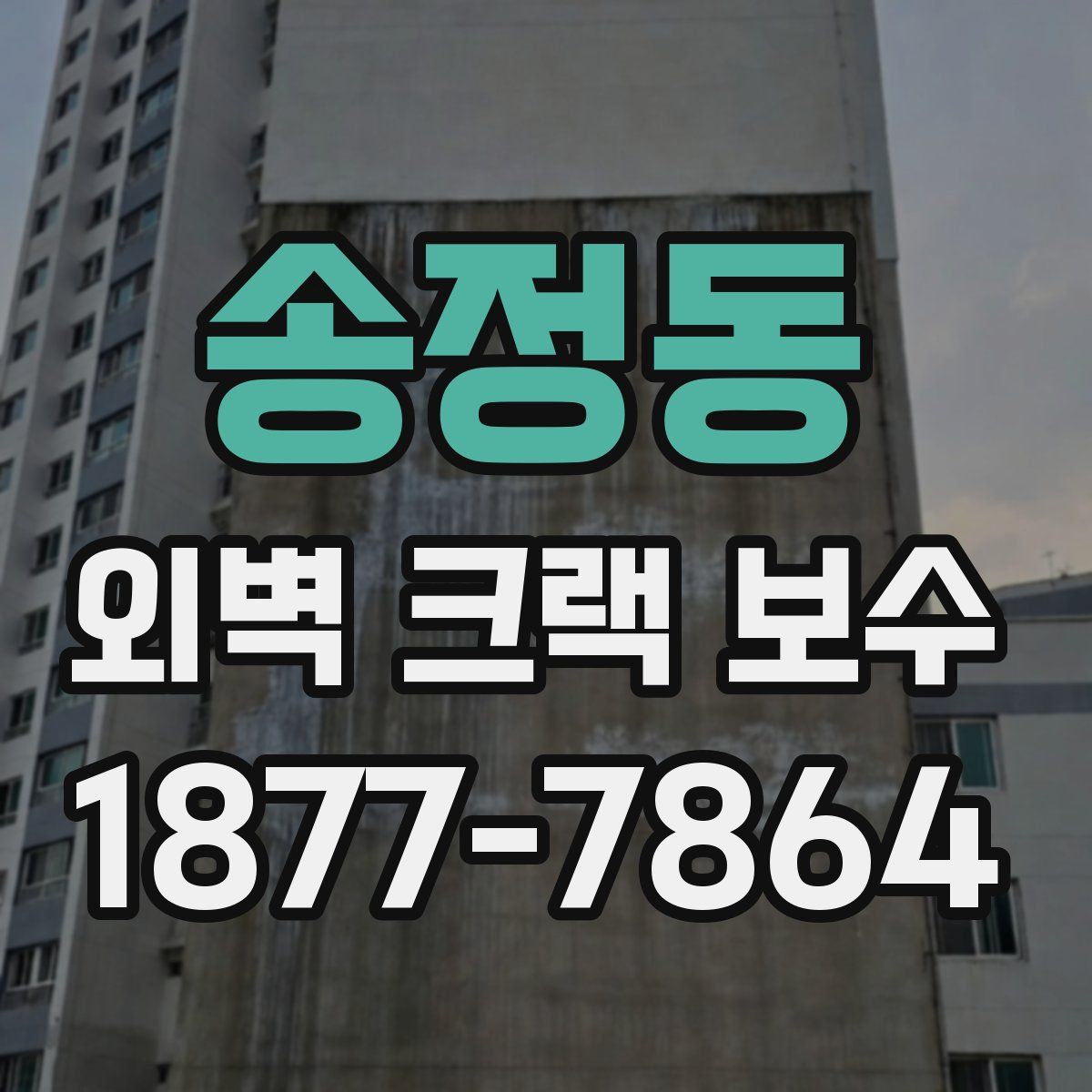 송정동 외벽 크랙 보수