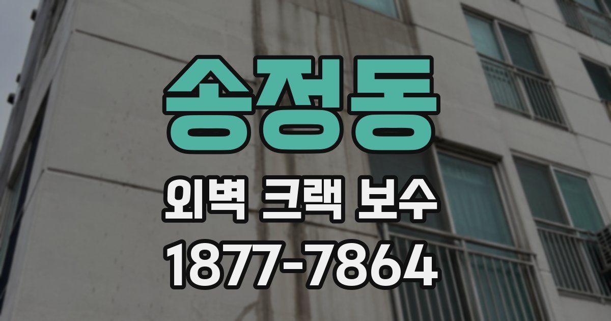 송정동 외벽 크랙 보수