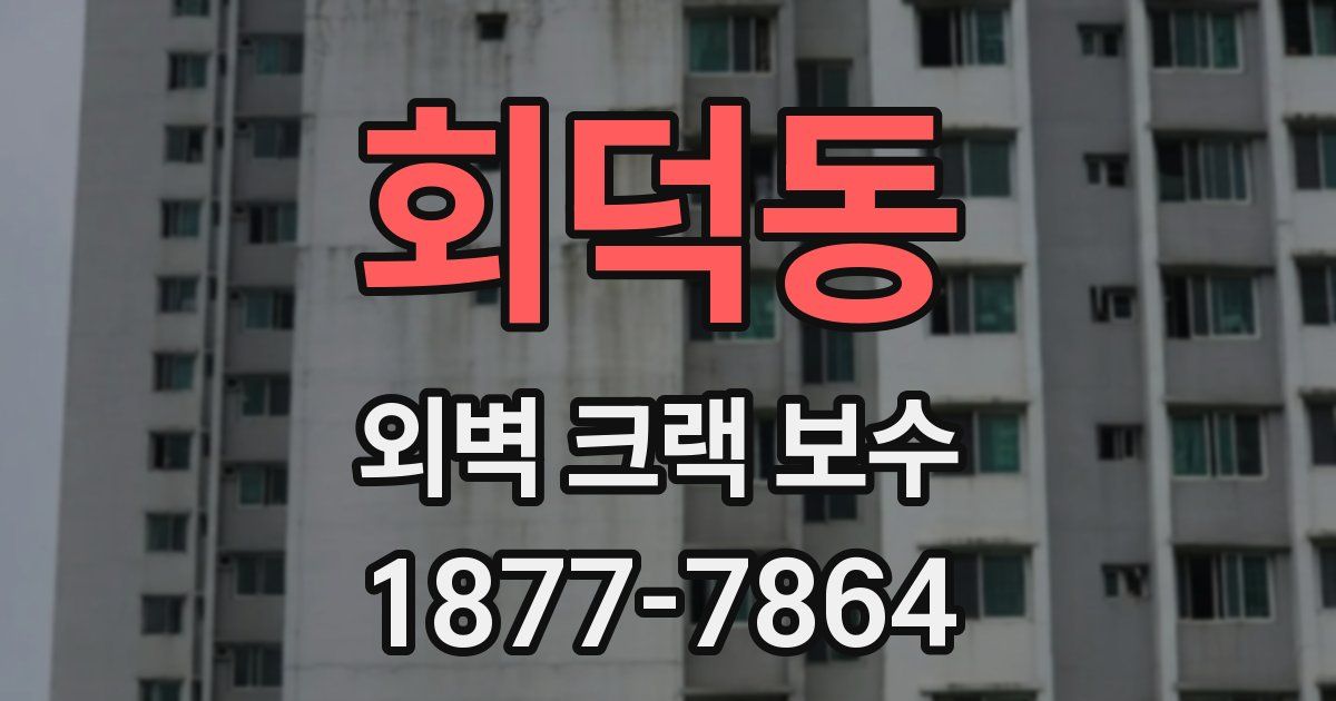 회덕동 외벽 크랙 보수