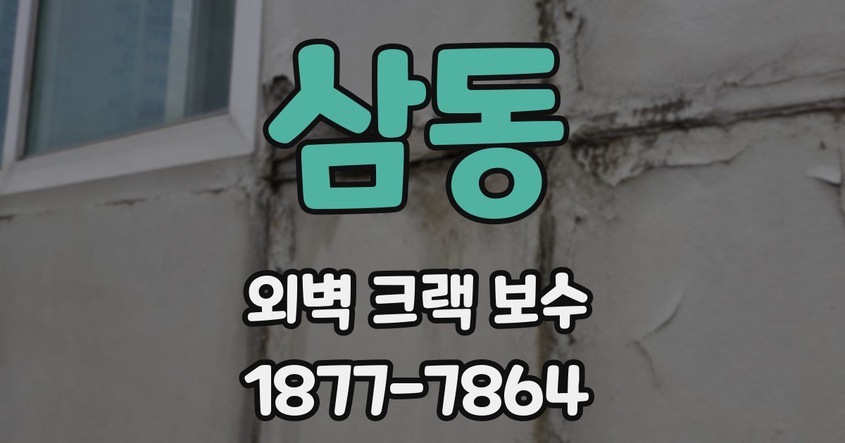 삼동 외벽 크랙 보수