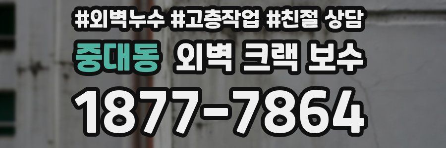 중대동 외벽 크랙 보수