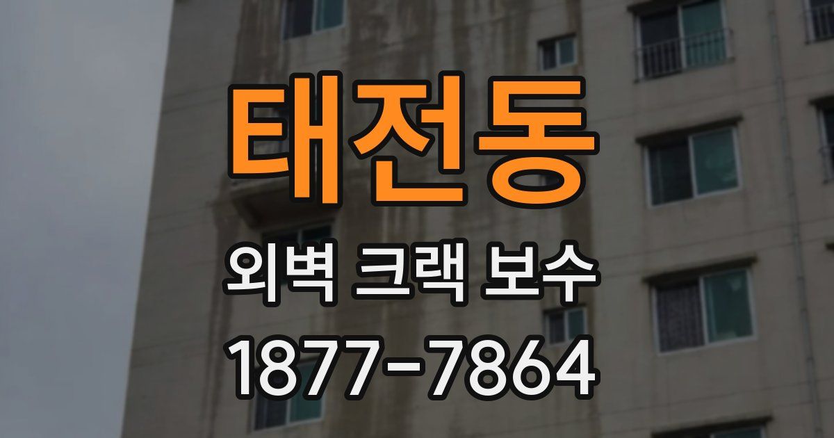 태전동 외벽 크랙 보수
