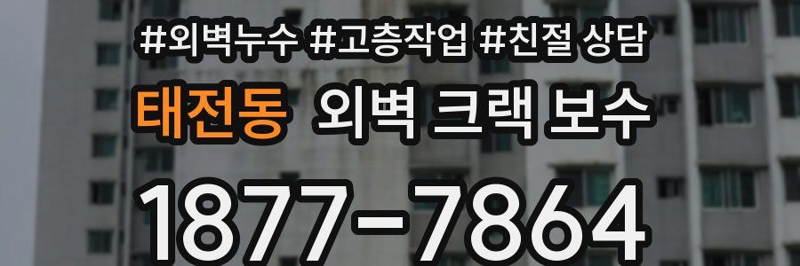 태전동 외벽 크랙 보수