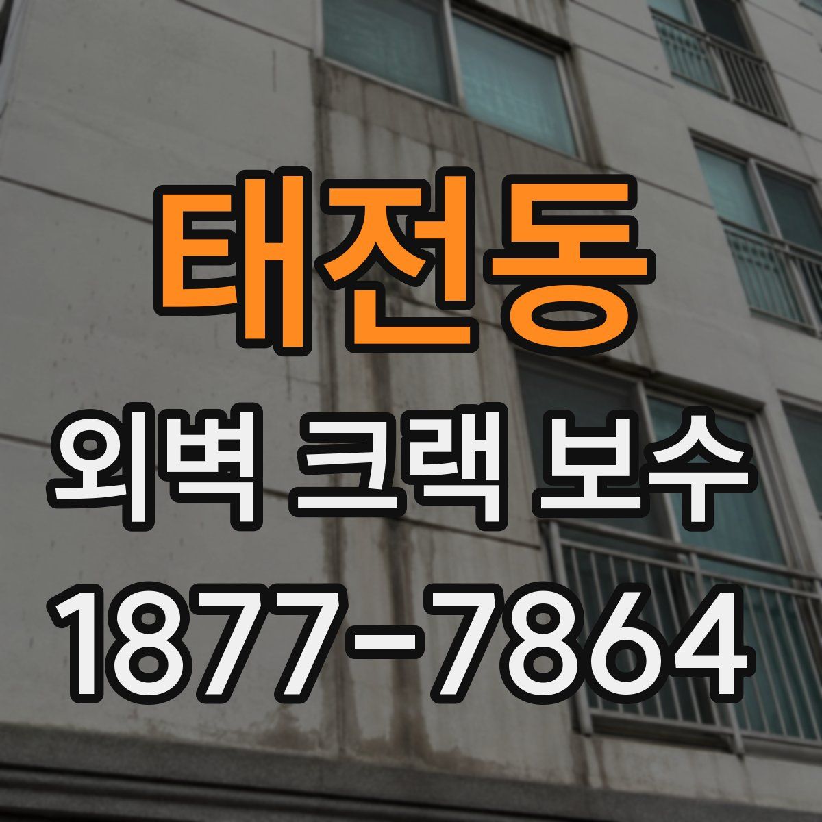 태전동 외벽 크랙 보수