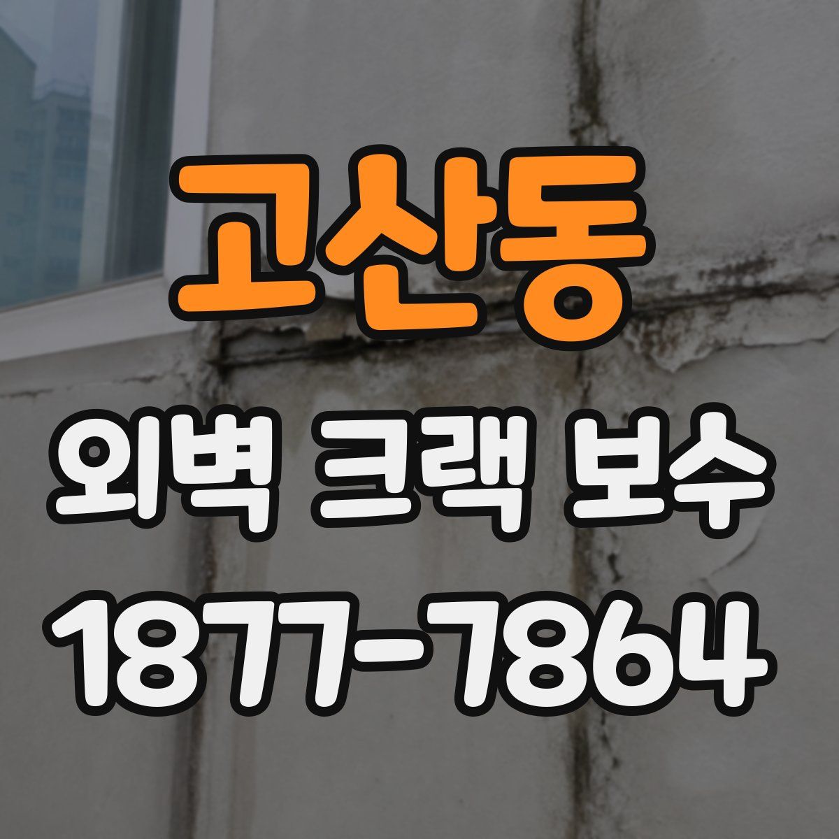 고산동 외벽 크랙 보수