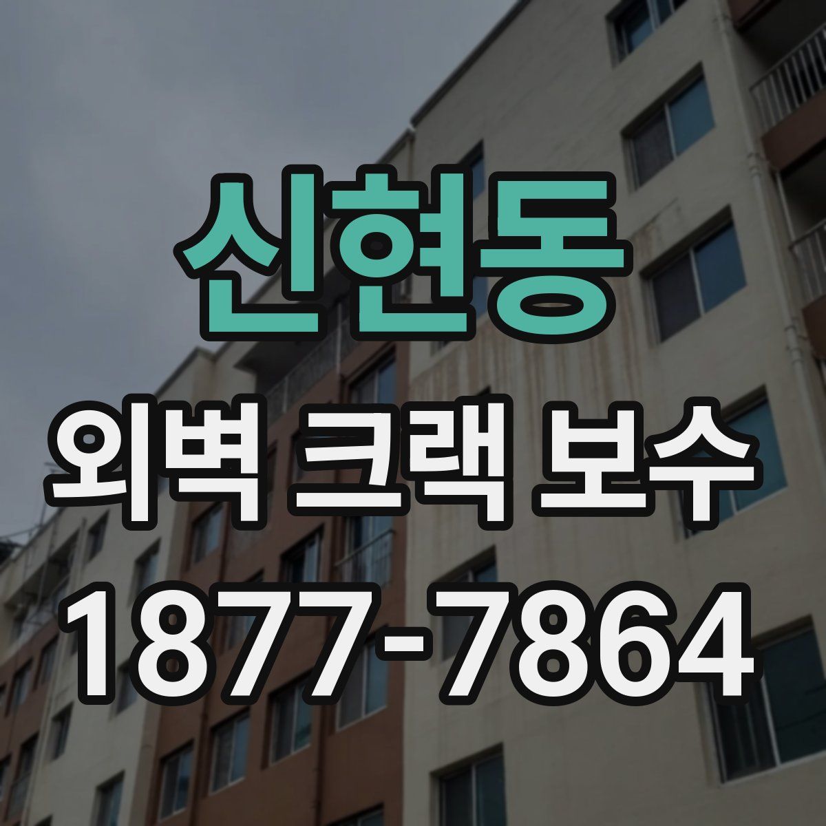 신현동 외벽 크랙 보수