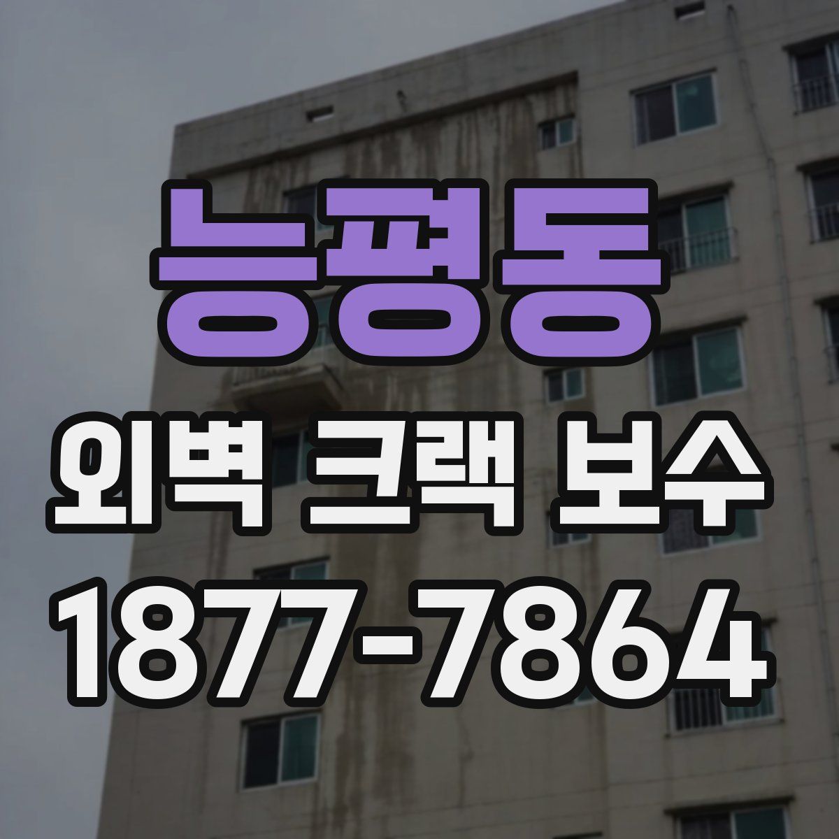 능평동 외벽 크랙 보수